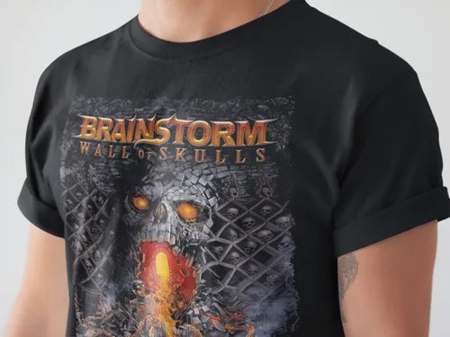 Playera Camiseta Brainstorm Wall Of Skulls