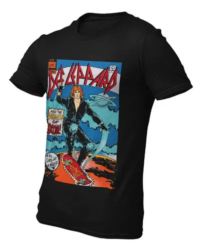 Playera Camiseta Def Leppard Hysteria Comic
