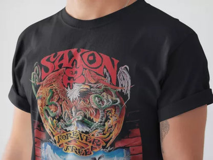 Playera Camiseta Saxon Forever Free