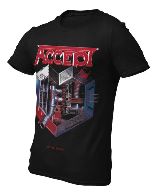 Playera Camiseta Accept Metal Heart